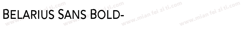 Belarius Sans Bold字体转换